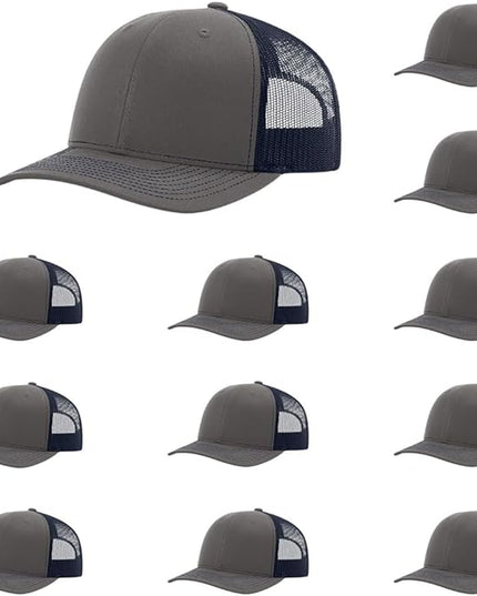 Richardson 112 Classic Six-Panel Adjustable Snapback Trucker Cap | Bulk Packs Available