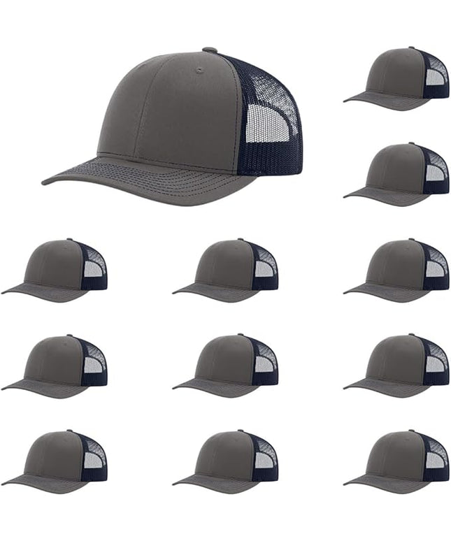 Richardson 112 Classic Six-Panel Adjustable Snapback Trucker Cap | Bulk Packs Available