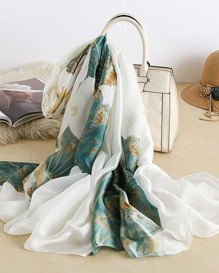 Fashion Scarves Scarf 100% Silk Feeling Scarf Silk Like Scarves Long Lightweight Sunscreen Shawls for Women
