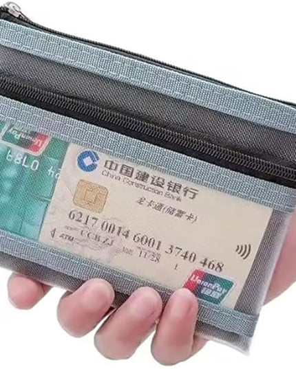 3 Pack Travel Document Organizer Case with Dual Zipper Card Pouch Mesh Small Travel Pouch Passport Holder Passport Wallet for Travel Essentials ID Cards Credit Card Money Coins Air Tickets