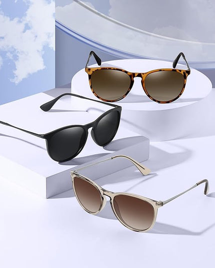 WOWSUN Retro Polarized Sunglasses Womens 2026 Trendy Round Classic Glasses