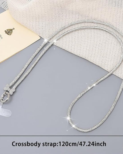 2Pcs Phone Crossbody Lanyard and Wrist Strap, Universal Cell Phone Lanyard Strap with 2Tether Tab