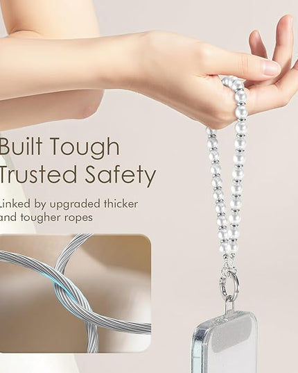 SURPHY Phone Charm, Phone Charms Strap with Tether Tab & Premium Metal Buckle, Cellphone Wrist Strap Chain