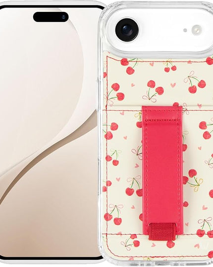 Walli Cases for iPhone 17 Air Case Aesthetic Wallet Phone Case Card Holder, Securely Holds up to 2 Cards - Cute, Trendy Phone Cover for Women, fits iPhone 17 Air, with Kickstand & Finger Strap