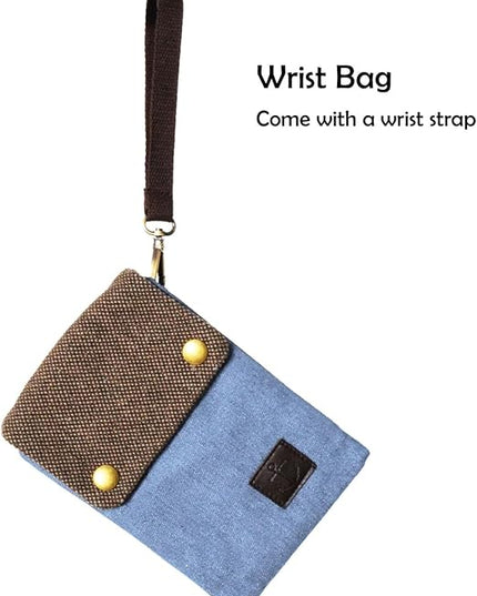 Women's Small Crossbody Bags Canvas Cellphone Purse Coin Pouch Wallet Mini Shoulder Handbags Wristlet Clutch