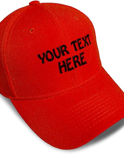 Baseball Cap Custom Personalized Text Dad Hats for Men & Women Strap Closure