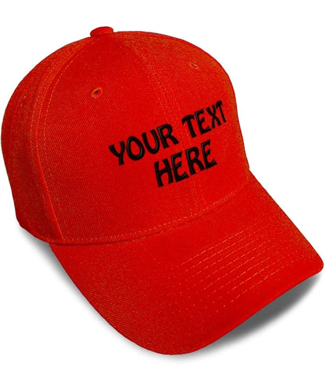 Baseball Cap Custom Personalized Text Dad Hats for Men & Women Strap Closure