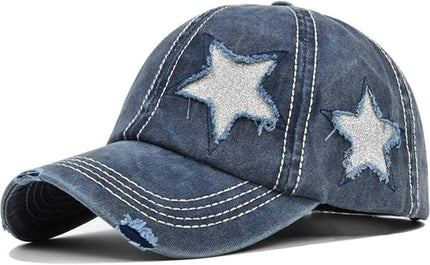 YeeHeen Ponytail Baseball Cap for Women High Messy Bun Caps Washed Cotton Hats