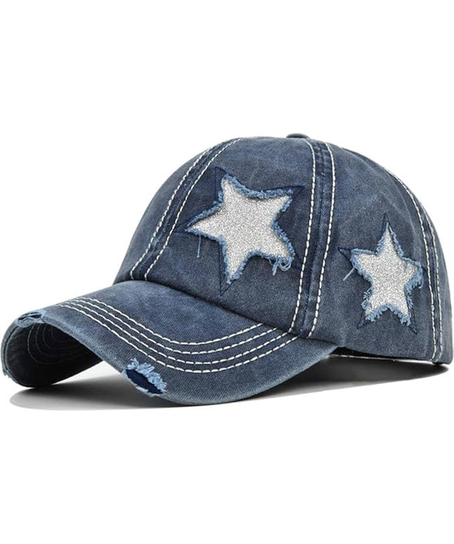 YeeHeen Ponytail Baseball Cap for Women High Messy Bun Caps Washed Cotton Hats