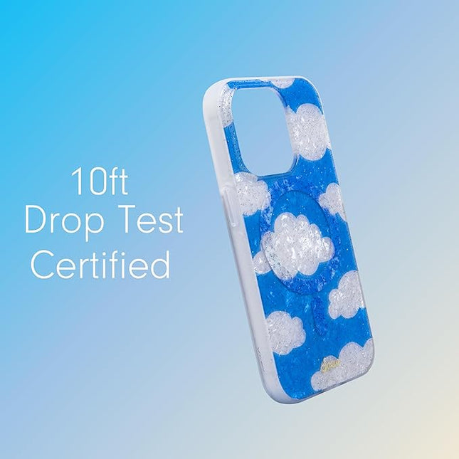 Sonix Protective Phone Case for iPhone 15 Pro | Compatible with MagSafe | 10ft Drop Tested | Glitter Clouds | Day Dream