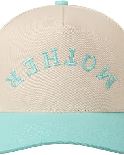MIRMARU Two-Tone Vintage Canvas Trucker Hats for Men & Women, Adjustable Size Baseball Caps with Trendy Embroidered Design