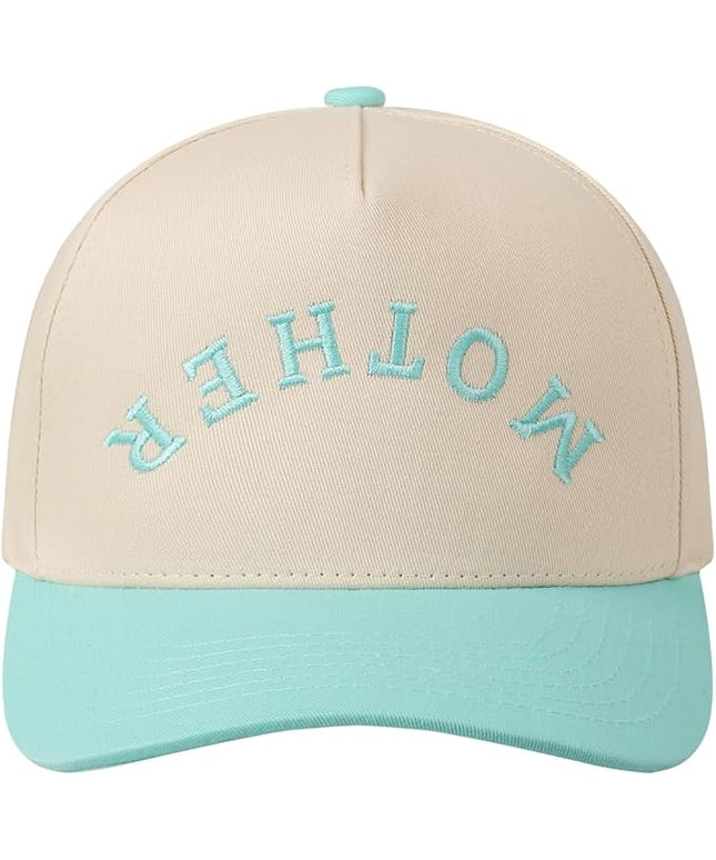 MIRMARU Two-Tone Vintage Canvas Trucker Hats for Men & Women, Adjustable Size Baseball Caps with Trendy Embroidered Design
