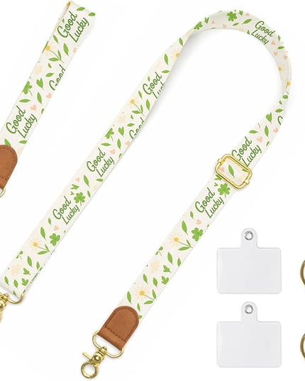 Cell Phone Lanyard Crossbody Wrist Strap, Adjustable Good Lucky Phone Lanyard Wrist for Phones, Keychain, Wallet and ID Card – Universal Set