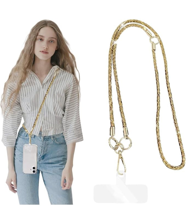 2Pcs Phone Crossbody Lanyard and Wrist Strap, Universal Cell Phone Lanyard Strap with 2Tether Tab