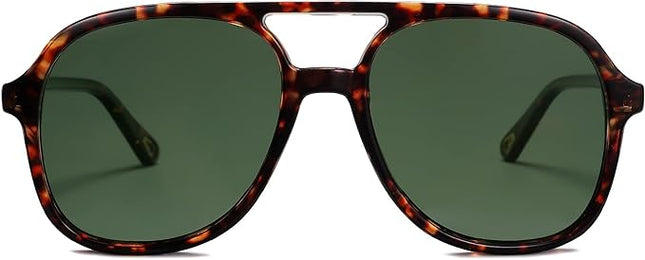SOJOS Retro Polarized Aviator Sunglasses Womens Mens Classic 70s 80s Vintage Trendy Square Aviators SJ2174