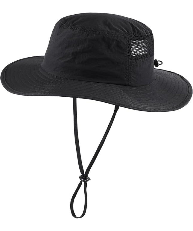 Home Prefer UPF50+ Mens Sun Hat Wide Brim Fishing Hat Womens UV Protection Cap Breathable Mesh Safari Gardening Bucket Hat