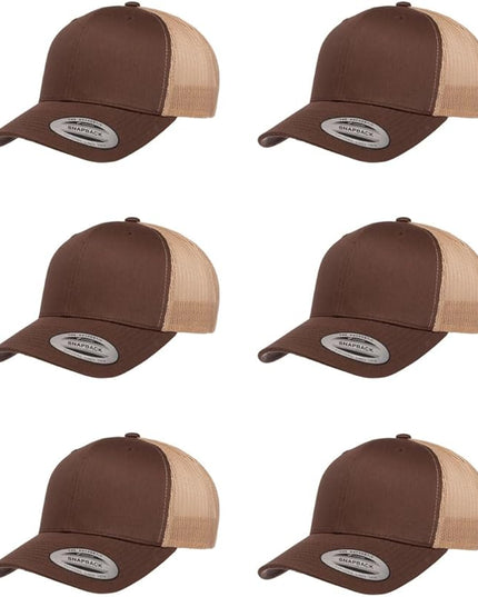 Yupoong Classic Premium Mesh 6 Panel Retro Trucker Cap | Mid Profile Snapback | OSFA | Bulk Pack Available
