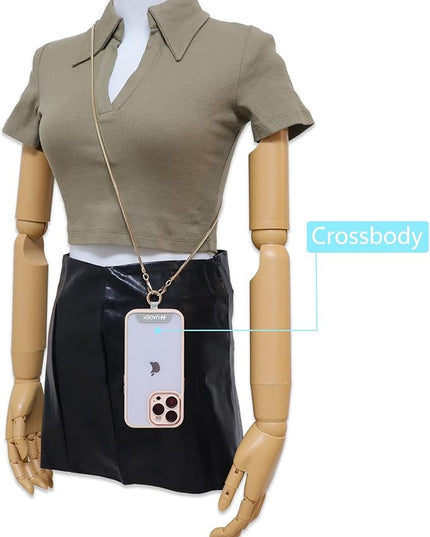 Snake Chain Phone Strap Universal phone lanyard phone strap connector (Snake-Chain（Light gold） F5)