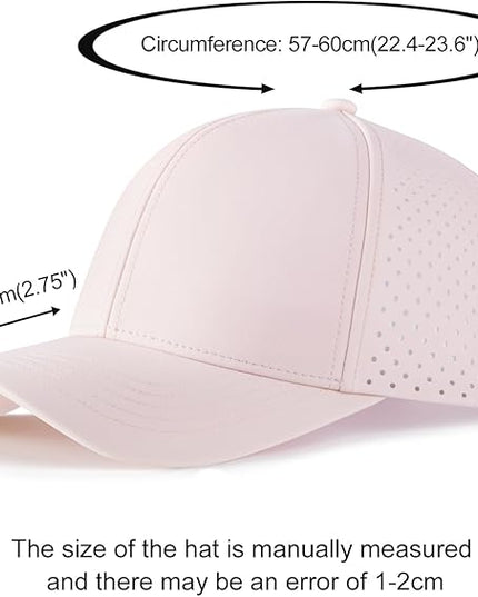 VOBOOM Men Quick Dry Baseball Cap Laser Cut Mesh Ball Curved Brim Snapback Hat
