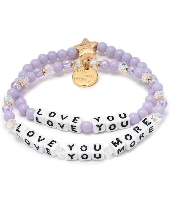 Little Words Project Mother's Day Gifts, The Original Word Bracelet, Made with Colorful Beads and Plated Brass Hardware, Handcrafted Design & Positive Message