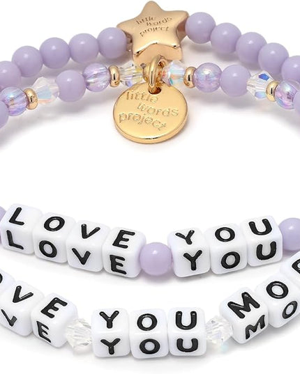 Little Words Project Mother's Day Gifts, The Original Word Bracelet, Made with Colorful Beads and Plated Brass Hardware, Handcrafted Design & Positive Message