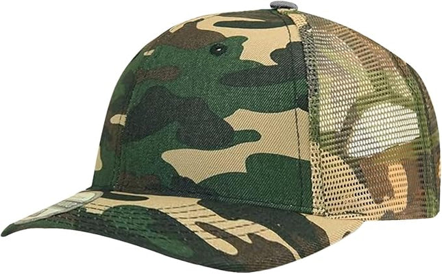 TZ Promise Men Women Plain Cotton Trucker Cap with Breathable Mesh Back, Snapback Baseball Hats