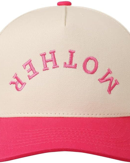 MIRMARU Two-Tone Vintage Canvas Trucker Hats for Men & Women, Adjustable Size Baseball Caps with Trendy Embroidered Design