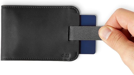 Distil Union Wally 5.0 RFID Wallet - No ID Window - Slim Bifold Wallet for Men with Money Clip, Premium Leather – Minimalist RFID Card Holder - Holds 14 Cards & 30 Bills - Black