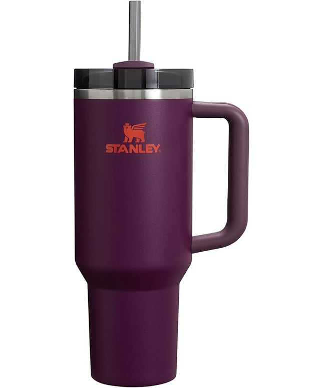 STANLEY Quencher H2.0 Tumbler with Handle and Straw 40 oz | Flowstate 3-Position Lid | Cup Holder Compatible for Travel | Insulated Stainless Steel Cup | BPA-Free | Plum