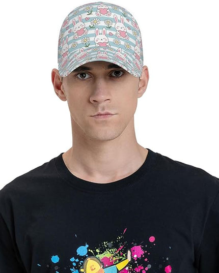 Easter Baseball Cap,Rabbit Eggs Baseball Hat,Fashion Snapback Hats Outdoor Trucker Hat for Women Men