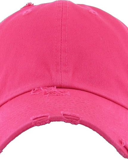 KBETHOS Vintage Washed Distressed Cotton Dad Hat Baseball Cap Adjustable Polo Trucker Unisex Style Headwear