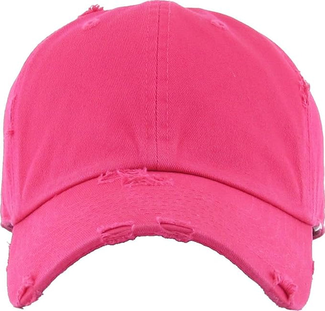 KBETHOS Vintage Washed Distressed Cotton Dad Hat Baseball Cap Adjustable Polo Trucker Unisex Style Headwear