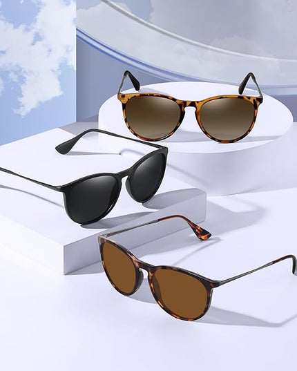 WOWSUN Retro Polarized Sunglasses Womens 2026 Trendy Round Classic Glasses