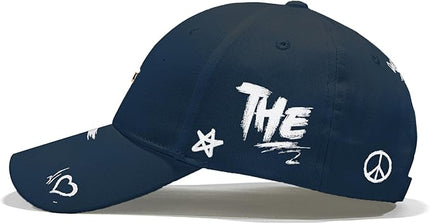 Trendy Unisex Graffiti Baseball Cap, Adjustable Cotton Baseball Cap for Men & Women, Athletic Streetwear Hat