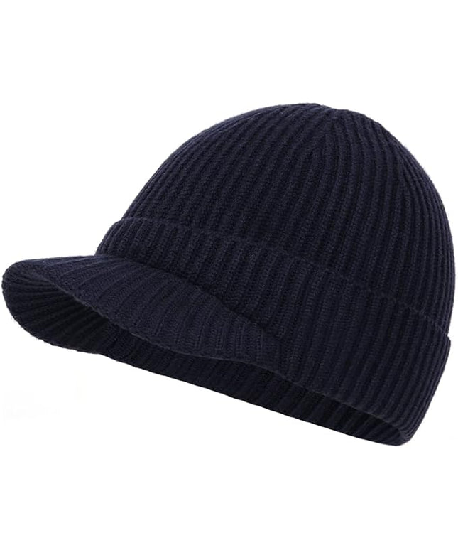Zylioo Oversize Beanie Hats, XXL Big Size Ribbed Knit Cuffed Winter Hat for Cold Weather, Warm Skull Watch Cap
