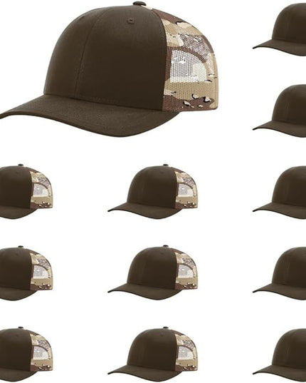 Richardson 112 Classic Six-Panel Adjustable Snapback Trucker Cap | Bulk Packs Available
