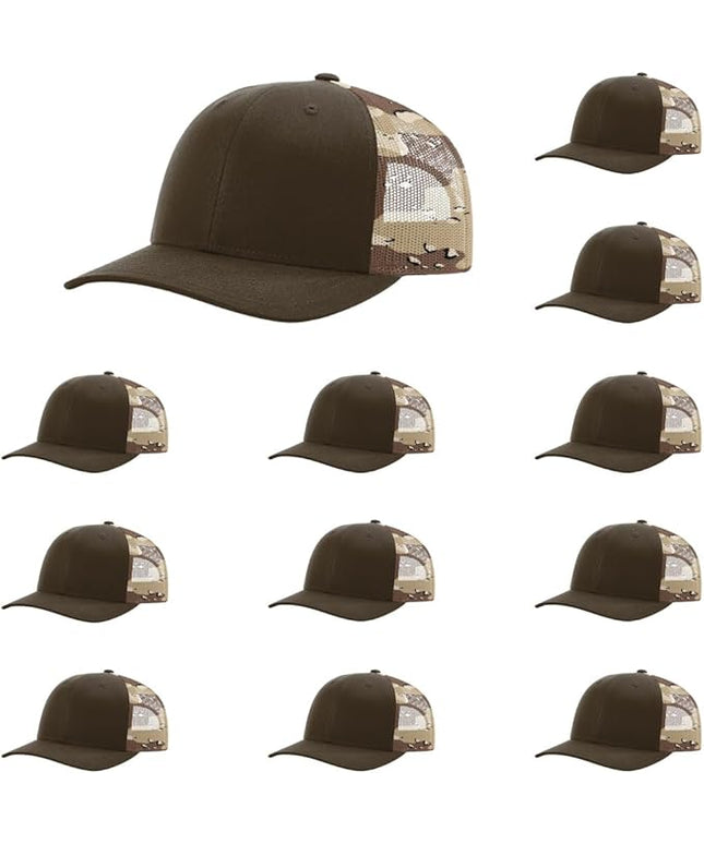 Richardson 112 Classic Six-Panel Adjustable Snapback Trucker Cap | Bulk Packs Available