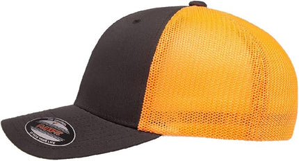 Flexfit 6511 Fitted Mid-Profile Stretchable Mesh Panels Trucker Cap | Bulk Pack Available