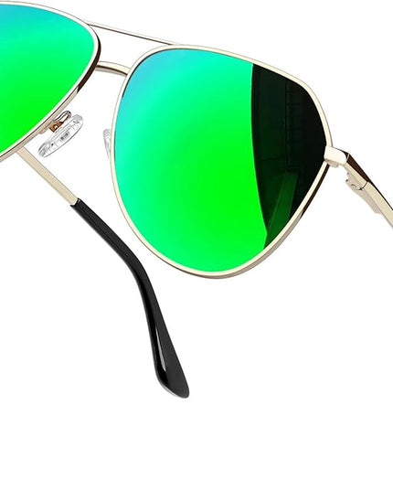Joopin Polarized Metal Aviation Sunglasses Men, Classic Military Sun Glasses Women, Rectangle Shades UV400 Protection Costume