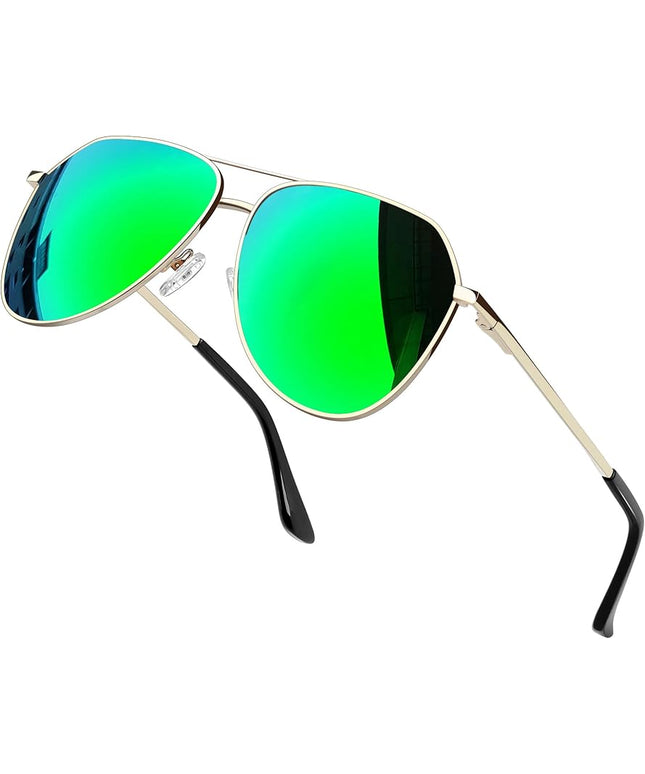 Joopin Polarized Metal Aviation Sunglasses Men, Classic Military Sun Glasses Women, Rectangle Shades UV400 Protection Costume