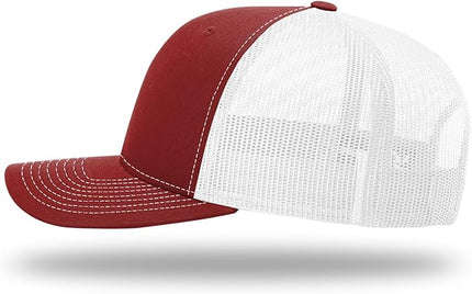 Richardson 112 Trucker Hat - Premium Adjustable Snapback Hat - Structured Six Panel Richardson Blank Caps