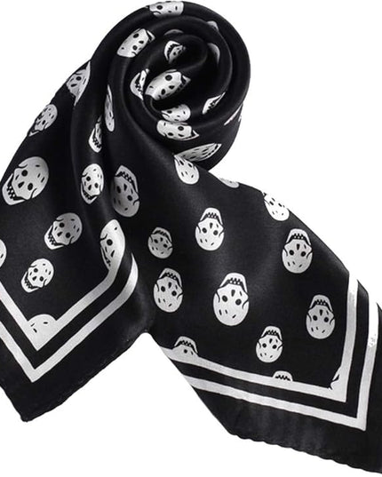 ANDANTINO 100% Real Mulberry Silk Scarf -21'' x 21''- Lightweight Neckerchief –Women Men Small Square Digital Printed Scarves