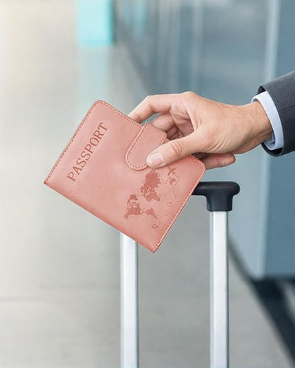 Passport Holder for Travel Essentials, 2 Pack Rfid Passport Cover for Women Men