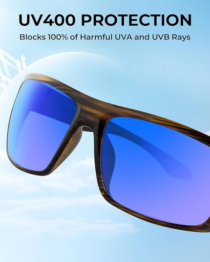 KastKing Huzzah Polarized Sport Sunglasses for Men and Women, Ideal for Driving Fishing Cycling and Running,UV Protection
