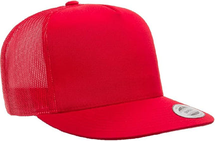 Yupoong 5-Panel YP Classic Trucker Cap | High Profile Flat Visor Snapback | OSFM | Bulk Packs Available