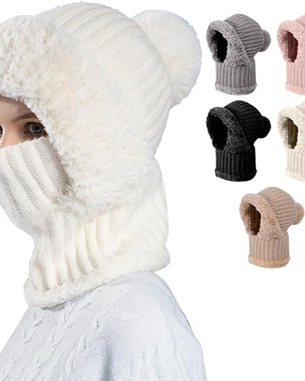 3 in 1 Beanie Hat with Scarf and Mask, Upgrade 3 in 1 Beanie Hat For Women, Fall Winter Warm Knitted Ski Scarf and Mask Set