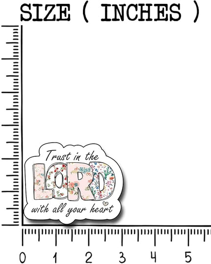 (3Pcs) Trust in The Lord with All Your Heart Sticker, Christian Gifts Decorate Books Laptop Phone, Water Bottles Kindles Stickers Tumbler Waterproof Vinyl Decorate Sticker 3 x 2,6" Inch