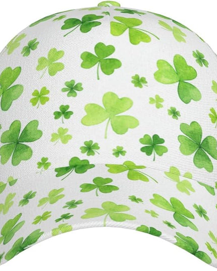 St. Patrick's Day Baseball Cap, Irish Green Clover Trucker Hat for Men Women, Fashion Adjustable Sun Visor Dad Hat