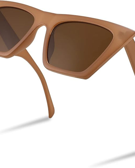 FEISEDY Vintage Square Cat Eye Sunglasses Women Trendy Cateye Sunglasses B2473