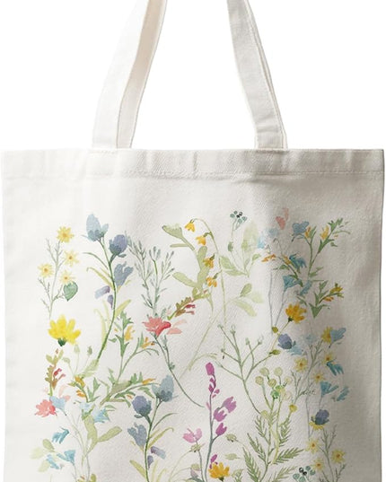 Horaldaily Canvas Tote Bag,Reusable Shoulder Tote Bag for Women Lady Casual Vacation, Shopping, Work, Gym